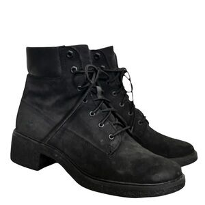 Timberland | Brinda Black Leather Lace Up Boots 7
